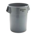 Rubbermaid&reg; Commercial Brute Refuse Container, Round, Plastic, 55 gal, Gray # RCP265500GY