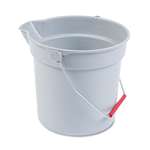 Rubbermaid&reg; Commercial Brute 10-Quart Plastic Utility Pail, 10-1/2 Diameter x 10-1/4h, Gray Plastic # RCP296300GY