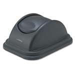 Rubbermaid&reg; Commercial Rectangular Free-Swinging Plastic Lids, Black # RCP306700BK