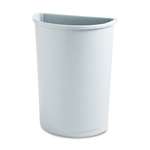 Rubbermaid&reg; Commercial Untouchable Waste Container, Half-Round, Plastic, 21 gal, Gray # RCP352000GY