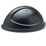 Rubbermaid&reg; Commercial Untouchable Plastic Half-Round Lid, 21 3/8 x 12 3/8 x 9 1/8, Black # RCP362000BK