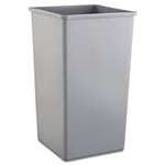 Rubbermaid&reg; Commercial Untouchable Waste Container, Square, Plastic, 50gal, Gray # RCP3959GRA