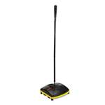 Rubbermaid&reg; Commercial Floor & Carpet Sweeper, Plastic Bristles, 44 Handle, Black # RCP421288BLA