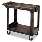 Rubbermaid Commercial Flat Shelf Utility Cart, 2-Shelf,