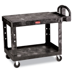 Rubbermaid Commercial Flat Shelf Utility Cart, 2-Shelf,