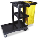 Rubbermaid Commercial Multi-Shelf Cleaning Cart, 3-Shel