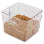 Rubbermaid&reg; Commercial SpaceSaver Square Containers, 6qt, 8 4/5w x 8 3/4d x 6 9/10h, Clear # RCP6306CLE