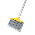 Rubbermaid&reg; Commercial Brute Angled Large Brooms, Poly Bristles, 48-7/8" Aluminum Handle, Silver/Gray # RCP6385GRA