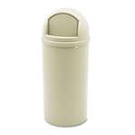 Rubbermaid&reg; Commercial Marshal Classic Container, Round, Polyethylene, 15 gal, Beige # RCP816088BG