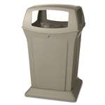 Rubbermaid&reg; Commercial Ranger Fire-Safe Container, Square, Structural Foam, 45 gal, Beige # RCP917388BEI