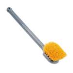 Rubbermaid&reg; Commercial Pot Scrubber Brush, 20 Long Plastic Handle, Gray Handle w/Yellow Bristles # RCP9B32