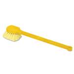 Rubbermaid&reg; Commercial Long Handle Scrub, 20" Long Plastic Handle, Gray Handle w/Yellow Bristles # RCP9B32CT