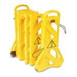 Rubbermaid&reg; Commercial Portable Mobile Safety Barrier, Plastic, 13ft x 40", Yellow # RCP9S1100YEL