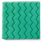 Rubbermaid&reg; Commercial Reusable Cleaning Cloths, Microfiber, 16 x 16, Green, 12/Carton # RCPQ620