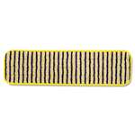 Rubbermaid&reg; Commercial Microfiber Scrubber Pad, Vertical Polyprolene Stripes, 18, 6/Carton, YEL # RCPQ810YEL