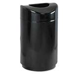 Rubbermaid&reg; Commercial Eclipse Open Top Waste Receptacle, Round, Steel, 30 gal, Black # RCPR2030EBK