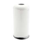 Rubbermaid&reg; Commercial Fire-Resistant Open Top Receptacle, Round, Steel, 15 gal, White # RCPR32EGLW