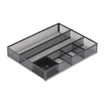 Rolodex Deep Desk Drawer Organizer, Metal Mesh, Black #