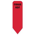 Redi-Tag&reg; Spanish Arrow  Flags Refill for Roll Dispenser, "FIRMAR AQUI", Red, 120/PK # RTG91004