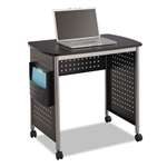 Safco&reg; Scoot Computer Desk, 32-1/4w x 22d x 30-1/2h, Black/Silver # SAF1907BL