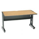 Safco Mobile Computer Desk w/Reversible Top, 54w x 28d 