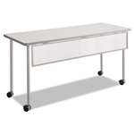 Safco&reg; Impromptu Modesty Panel, Polycarbonate/Steel, 54w x 1d x 9h, Silver # SAF2076SL