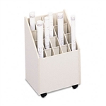 Safco Laminate Mobile Roll File, 20 2-3/4 x 2-3/4 Bins,