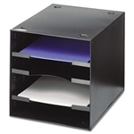 Safco Steel Desktop Sorter, 4 Compartments, Steel, 11 x