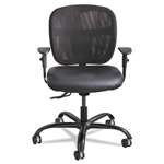 Safco&reg; Vue Intensive Use Mesh Task Chair, Vinyl Seat, Black # SAF3397BV