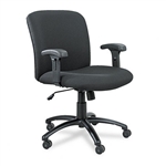 Safco Chair, Mid-Back, Big & Tall, Black # SAF3491BL