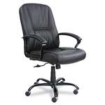 Safco&reg; Serenity Big & Tall High-Back Chair, Black Leather # SAF3500BL