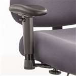 Safco&reg; Height/Width-Adjustable T-Pad Arms for Optimus Big & Tall Chairs, Black, 1 Pair # SAF3591BL