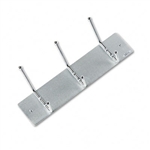 Safco Wall Rack, Three BALLTipped Double-Hooks, Metal, 