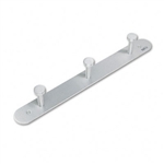 Safco Nail Head Wall Coat Rack, Three Hooks, Metal, Sat