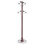 Safco&reg; Modern Costumer, Mahogany, Eight Hook, Wood/Steel # SAF4240MH