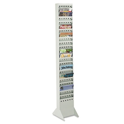 Safco Steel Magazine Racks, 23 Pockets, 10 x 4 x 65 1/2