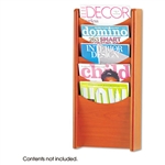 Safco Solid Wood WALLMount Literature Display Rack, 5 P