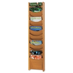 Safco Solid Wood WALLMount Literature Display Rack, 12 