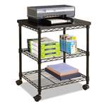 Safco&reg; Wire Machine Stand, Three-Shelf, 24w x 20d x 27h, Black # SAF5207BL