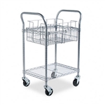 Safco Wire Mail Cart, 600lbs, 18-3/4 x 26-3/4 x 38-1/2,