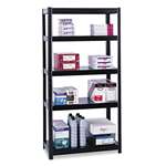 Safco&reg; Boltless Steel Shelving, Five-Shelf, 36w x 24d x 72h, Black # SAF5247BL