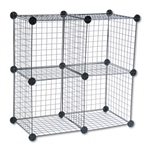 Safco Wire Cube Shelving System, 14w x 14d x 14h, Black