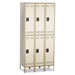 Safco&reg; Double Tier, Three-Column Locker, 36w x 18d x 78h, Two-Tone Tan # SAF5526TN