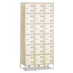 Safco&reg; Three-Column Box Locker, 36w x 18d x 78h, Two-Tone Tan # SAF5527TN