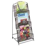 Safco&reg; Onyx Magazine Floor Rack, 12-1/2w x 13d x 26-3/4h, Black # SAF6460BL