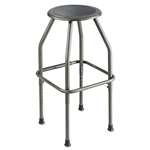 Safco&reg; Diesel Series Industrial Stool, Stationary Padded Seat, Steel Frame, Pewter # SAF6666