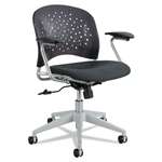 Safco&reg; RÃªve Series Task Chair, Round Plastic Back, Polyester Seat, Black Seat/Back # SAF6803BL