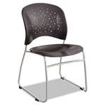 Safco&reg; RÃªve Series Guest Chair With Sled Base, Black Plastic, Silver Steel, 2/Carton # SAF6804BL