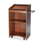 Safco Executive Mobile Lectern w/Pull-Out Shelf, 25 1/4