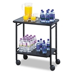 Safco Folding Office/Beverage Cart, 2-Shelf, 26 x 15 x